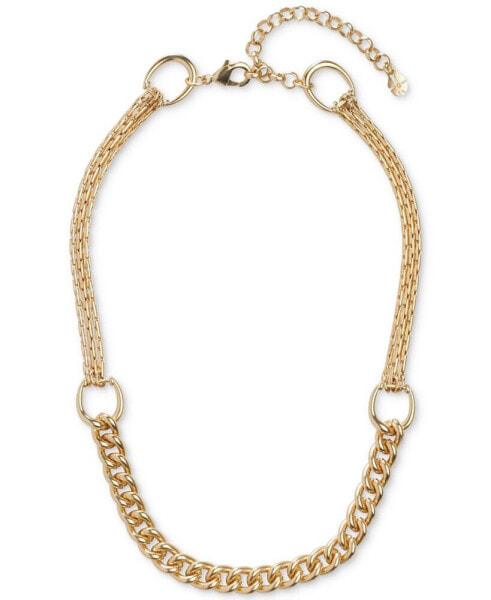 Lucky Brand gold-Tone Chunky Chain Necklace, 15-1/2" + 3" extender