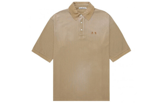 Acne Studios FW21 做旧纯色短袖Polo衫 男款 深棕色 / Поло Acne Studios FW21 Polo BL0271-ADV