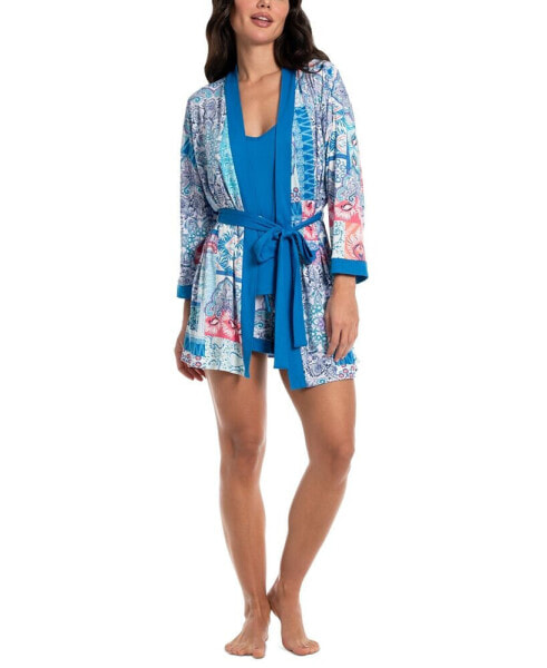 Women's 3-Pc. Printed Travel Sleep Set