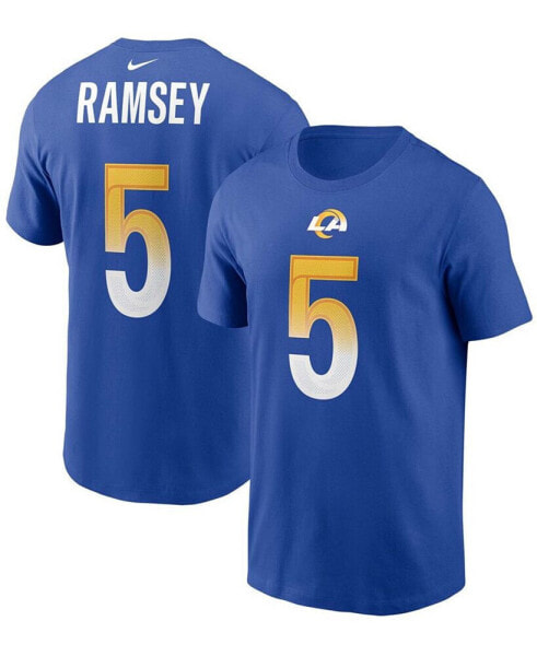 Men's Jalen Ramsey Royal Los Angeles Rams Player Name and Number T-shirt