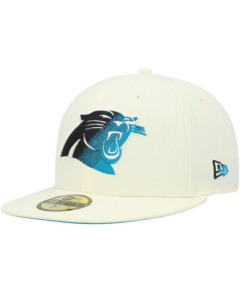 Men's Cream Carolina Panthers Chrome Color Dim 59FIFTY Fitted Hat