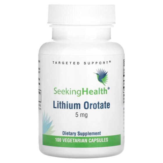 Витамин Seeking Health Литий Оратат, 5 мг, 100 вегетарианских капсул