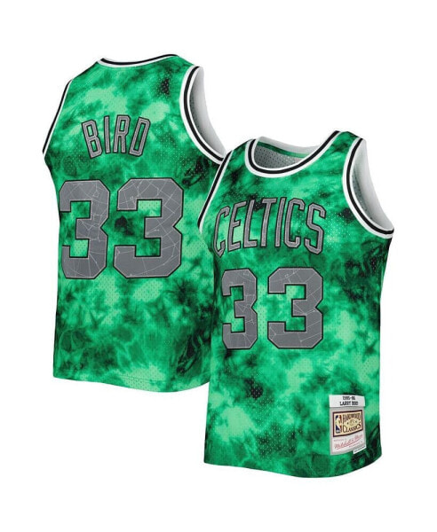 Men's Larry Bird Kelly Green Boston Celtics 1985-86 Galaxy Swingman Jersey