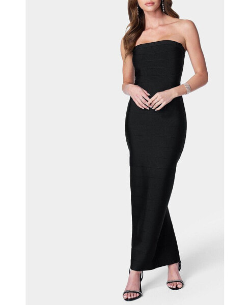 Women's Long Strapless Bandage Dress