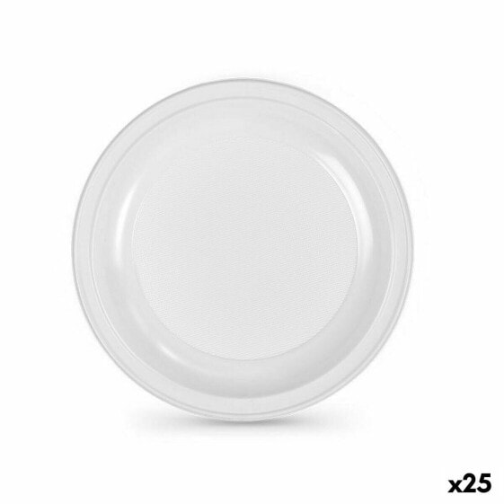 Set of reusable plates Algon White Plastic 25 x 25 x 1,5 cm (12 Units)