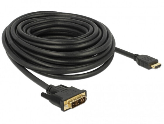 Delock 85587 - 10 m - HDMI Type A (Standard) - DVI-D - Male - Male - Straight