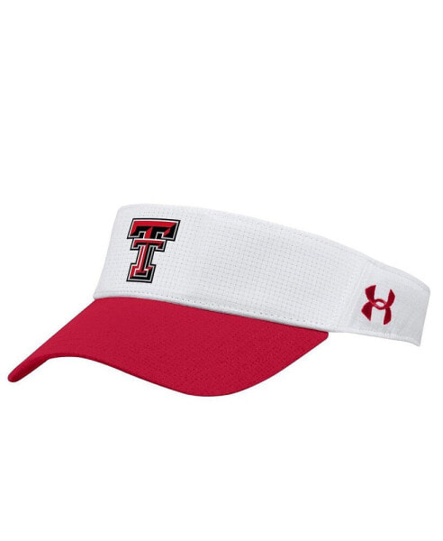 Men's White Texas Tech Red Raiders Logo Performance Adjustable Visor