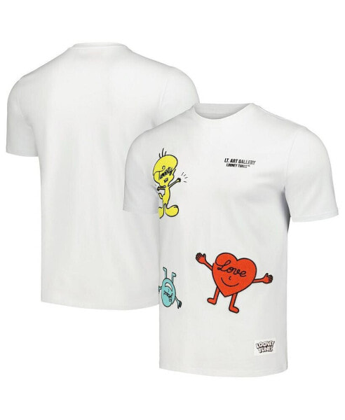 Men's and Women's White Looney Tunes Positive Energy T-shirt