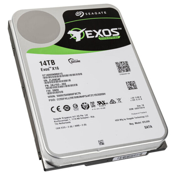 Seagate Exos X16 HDD, SATA 6G, 7200 U/min, 3,5 Zoll - 14 TB