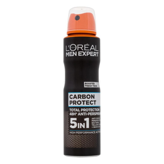 L'Oréal Paris Men Expert Carbon Protect 5in1 150 ml antiperspirant Deospray für Herren