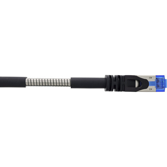 InLine Patch cable armoured - U/FTP - Cat.6A - black - 0.5m