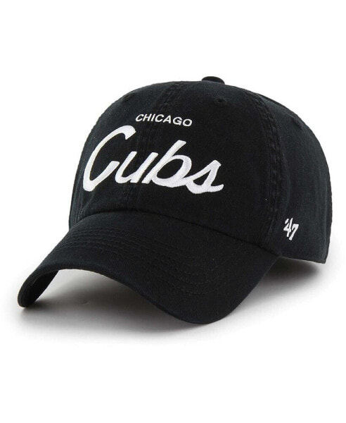 47 Brand Men's Black Chicago Cubs Crosstown Classic Franchise Fitted Hat