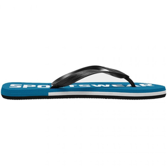 Мужские вьетнамки синие черные резиновые пляжные 4F Flip-Flops M H4L21-KLM006 33S