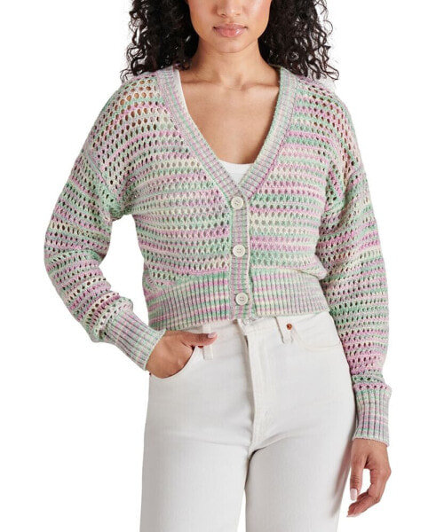 Women's Lucas Open-Knit Cardigan Sweater
