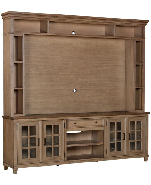 96" Dawnwood 2PC TV Console Set (96" Console and Hutch)