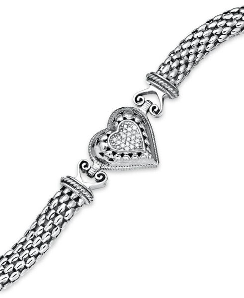 Браслет Macy's Diamond Heart Mesh.