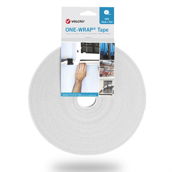 VELCRO One Wrap Band 25m 25mm Weiß VEL-OW64152