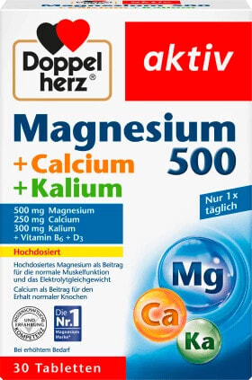 Magnesium 500 + Calcium + Kalium Tabletten 30 St, 69,6 g