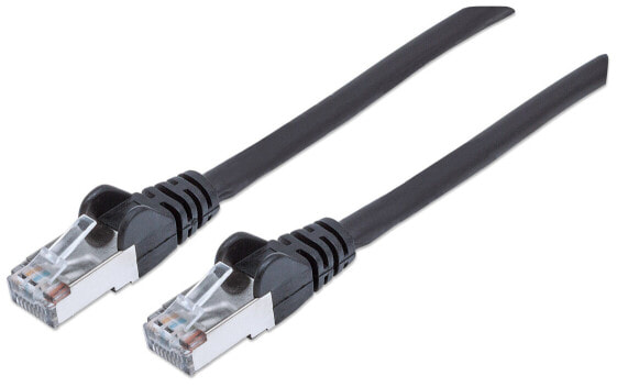 Intellinet Network Patch Cable - Cat6 - 1m - Black - Copper - S/FTP - LSOH / LSZH - PVC - RJ45 - Gold Plated Contacts - Snagless - Booted - Lifetime Warranty - Polybag - 1 m - Cat6 - S/FTP (S-STP) - RJ-45 - RJ-45