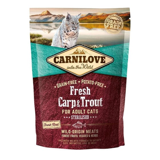 CARNILOVE 400g food for sterilized cats with fresh carp and trout