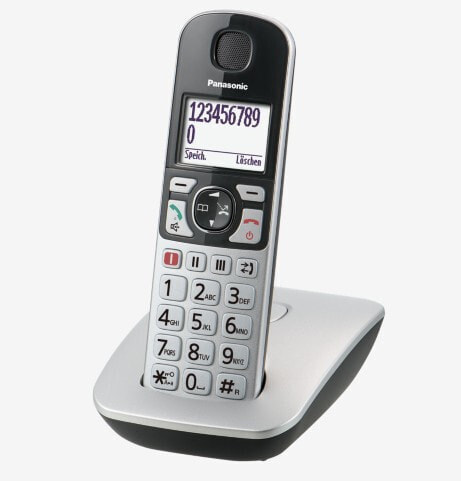 Panasonic KX-TGE510GS - DECT telephone - Wireless handset - Speakerphone - 150 entries - Caller ID - Black,Silver