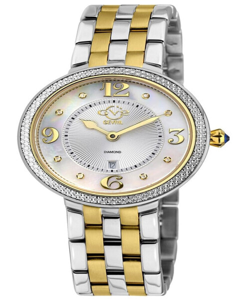 Women's Verona Swiss Quartz Tow-Tone Stainless Steel Bracelet Watch 37mm