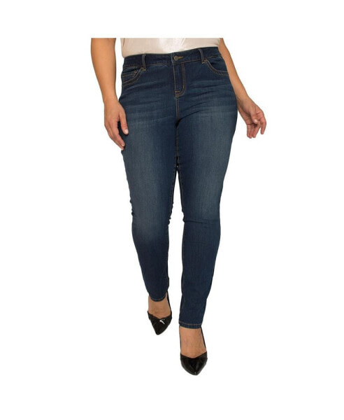 Plus Size Basic 5-Pocket Skinny Jeans