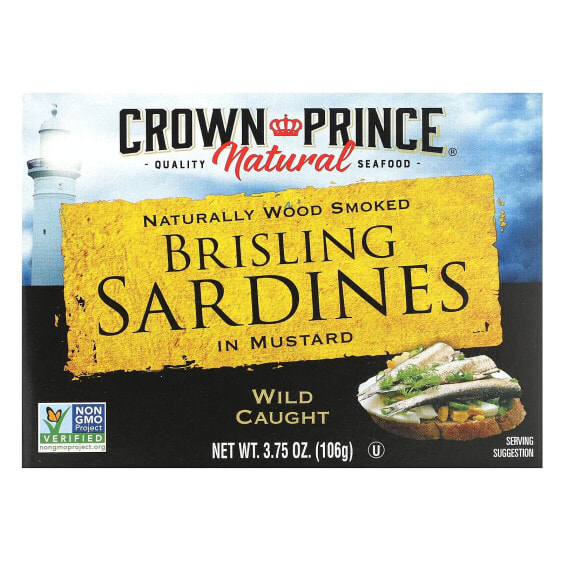 Brisling Sardines, In Mustard, 3.75 oz (106 g)