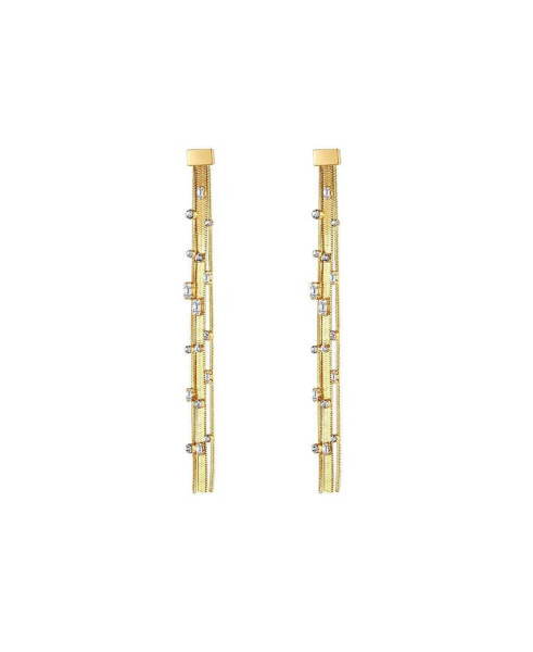 Tassel Zirconia Earrings