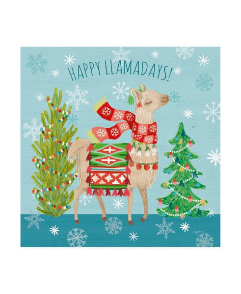 Mary Urban Lovely Llamas Christmas XI Canvas Art - 20" x 25"