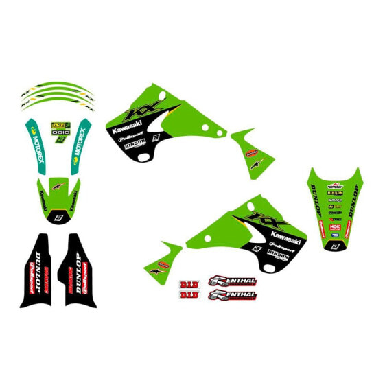 BLACKBIRD RACING Kawasaki KX 250 03 2408R13 Graphic Kit