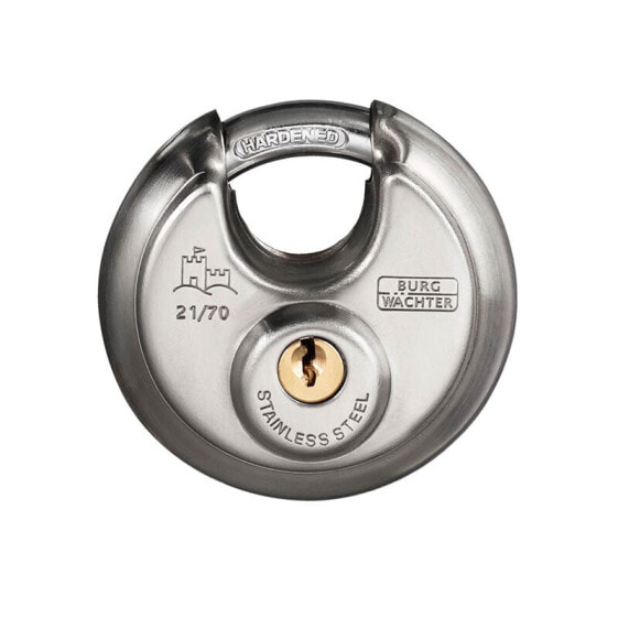 Burg-Wächter Circle 21 - Conventional padlock - Key lock - Keyed alike - Stainless steel - Stainless steel - Hardened steel