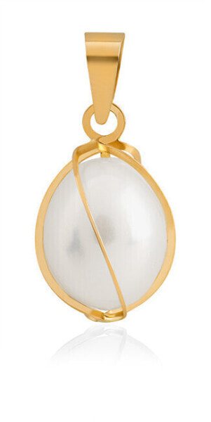 Elegant yellow gold pendant with pearl 14/621.651P