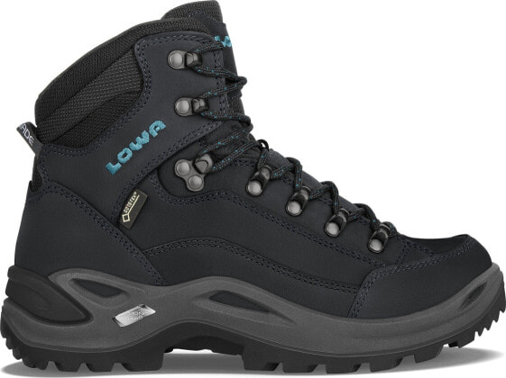 Lowa Renegade Gore-Tex Mid Women's Hiking Boots, UK 7 Asphalt/Turquoise