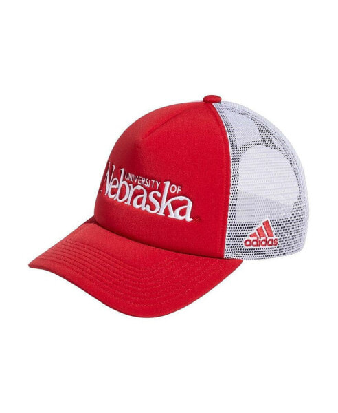 Men's Scarlet, White Nebraska Huskers Foam Trucker Snapback Hat