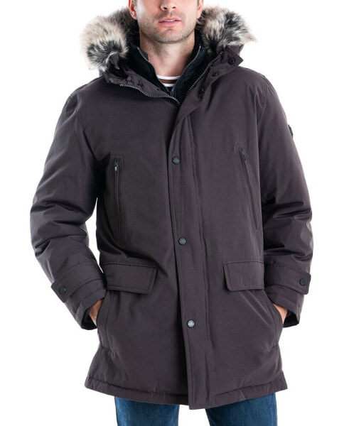 Michael Kors Men's Hooded Bib Snorkel Parka, Created for Macy's