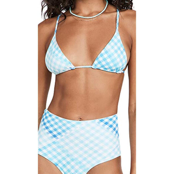 L*Space Women's Brittany Bikini Top, Picnic Plaid, L