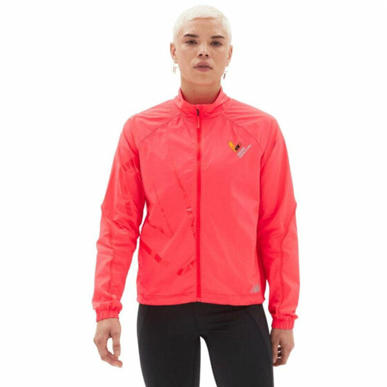 Спортивная куртка женская New Balance Printed Impact Run Оранжевая