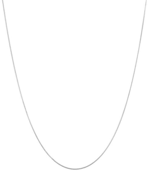 Solid Box Link 24" Chain Necklace in 14K White Gold