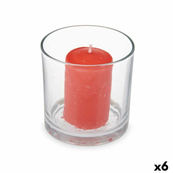 Scented Candle 10 x 10 x 10 cm (6 Units) Glass Red fruits