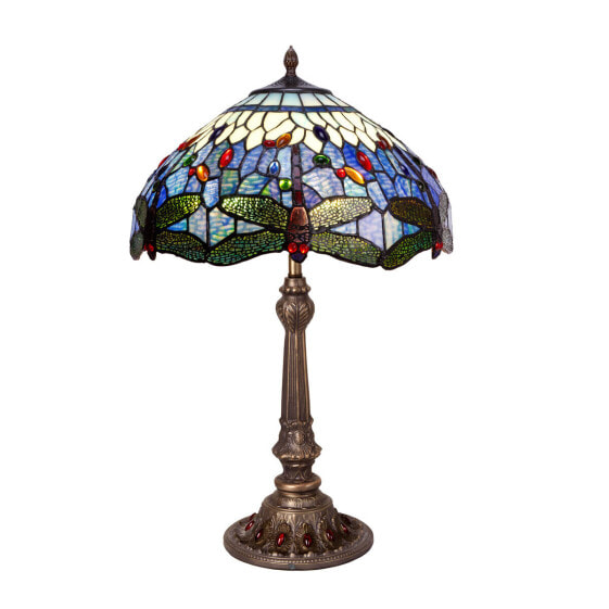Декоративная настольная лампа Viro Belle Epoque Синий цинк 60 W 40 x 60 x 40 см
