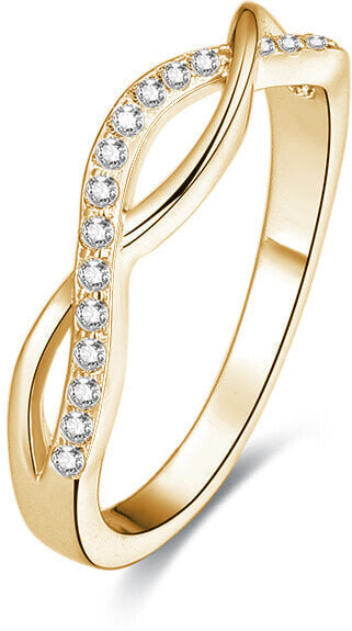 Gold-plated silver ring with AGG192 crystals