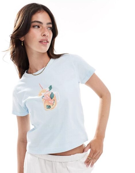 Miss Selfridge summer cocktail graphic baby tee