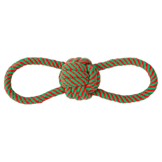 FREEDOG Double Handle Rope Ball Christmas Toy 30 cm