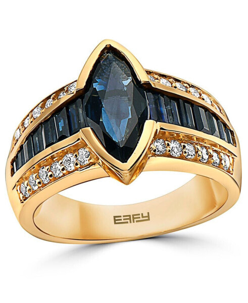 EFFY® Sapphire (2-5/8 ct. t.w.) & Diamond (1/3 ct. t.w.) Ring in 14k Gold