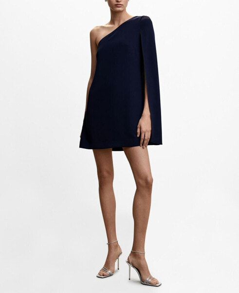 Women's Asymmetrical Cape Dress