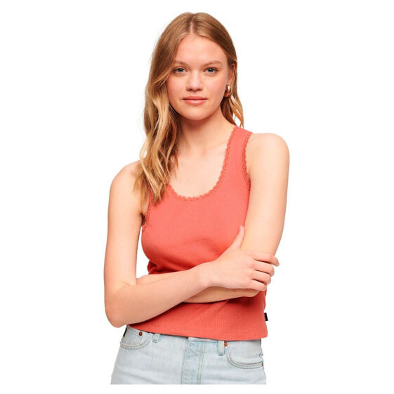 SUPERDRY Vintage Lace Trim Sleeveless Top