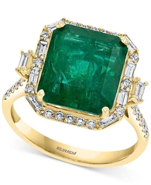 EFFY® Emerald (5-1/2 ct. t.w.) & Diamond (1/2 ct. t.w.) Statement Ring in 14k Gold or 14k White Gold