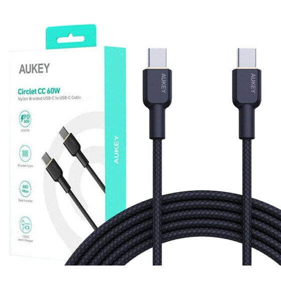 USB-C-кабель Aukey CB-NCC2 Чёрный 1,8 m