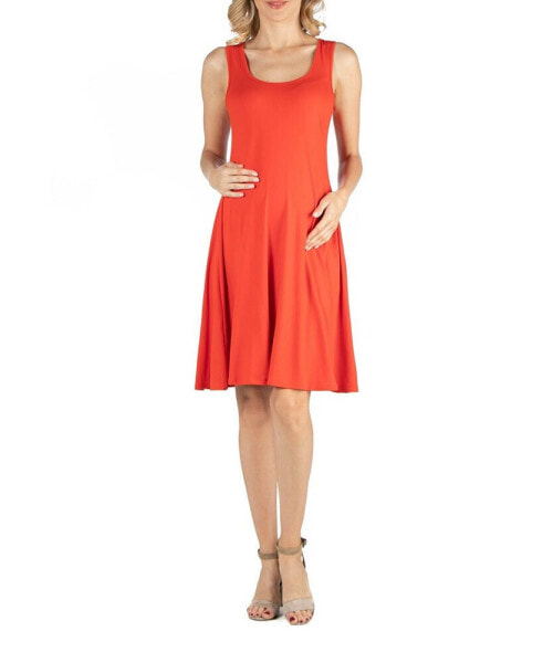 A Line Slim Fit and Flare Maternity Dress